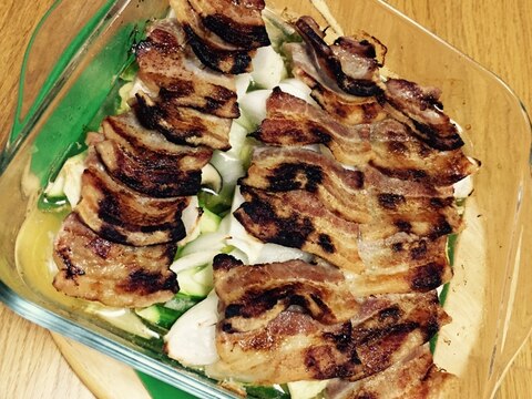 春夏野菜と豚バラdeヘルシーオーブン焼き